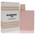 AuraGlow Burberry Her Elixir Eau de Parfum Intense 3.4oz bottle and white box with pink branding