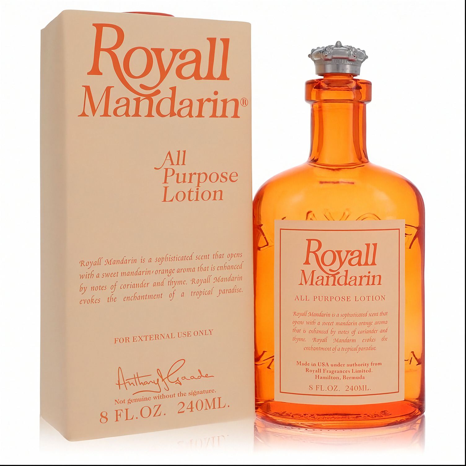 Royall Mandarin by Royall Fragrances All Purpose Lotion / Cologne 8 oz (Men)